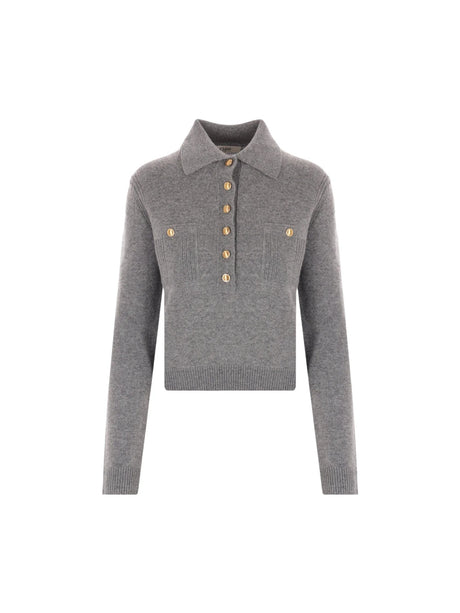 Wool Cashmere Polo Sweater-CHLOÉ-JOHN JULIA