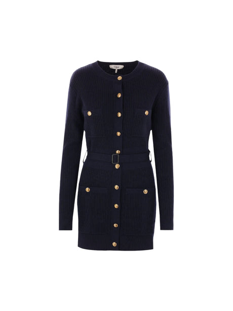 Wool Minidress With Belt-CHLOÉ-JOHN JULIA