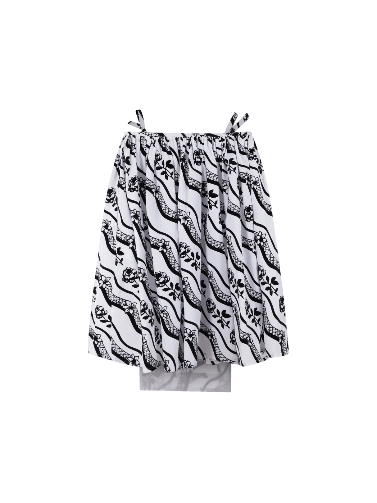 Flocked Cotton Wrap Skirt-CHOPOVA LOWENA-JOHN JULIA