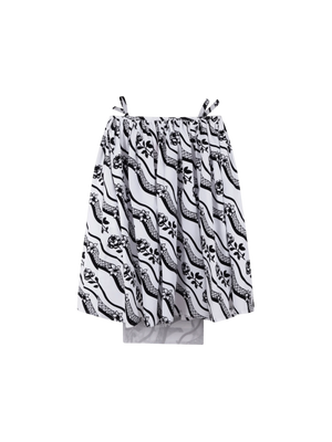 Flocked Cotton Wrap Skirt-CHOPOVA LOWENA-JOHN JULIA