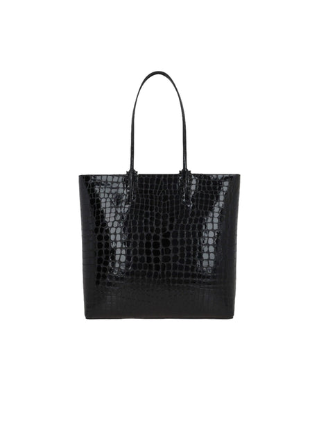 Cabata Croc-Embossed Leather Tote Bag-CHRISTIAN LOUBOUTIN-JOHN JULIA