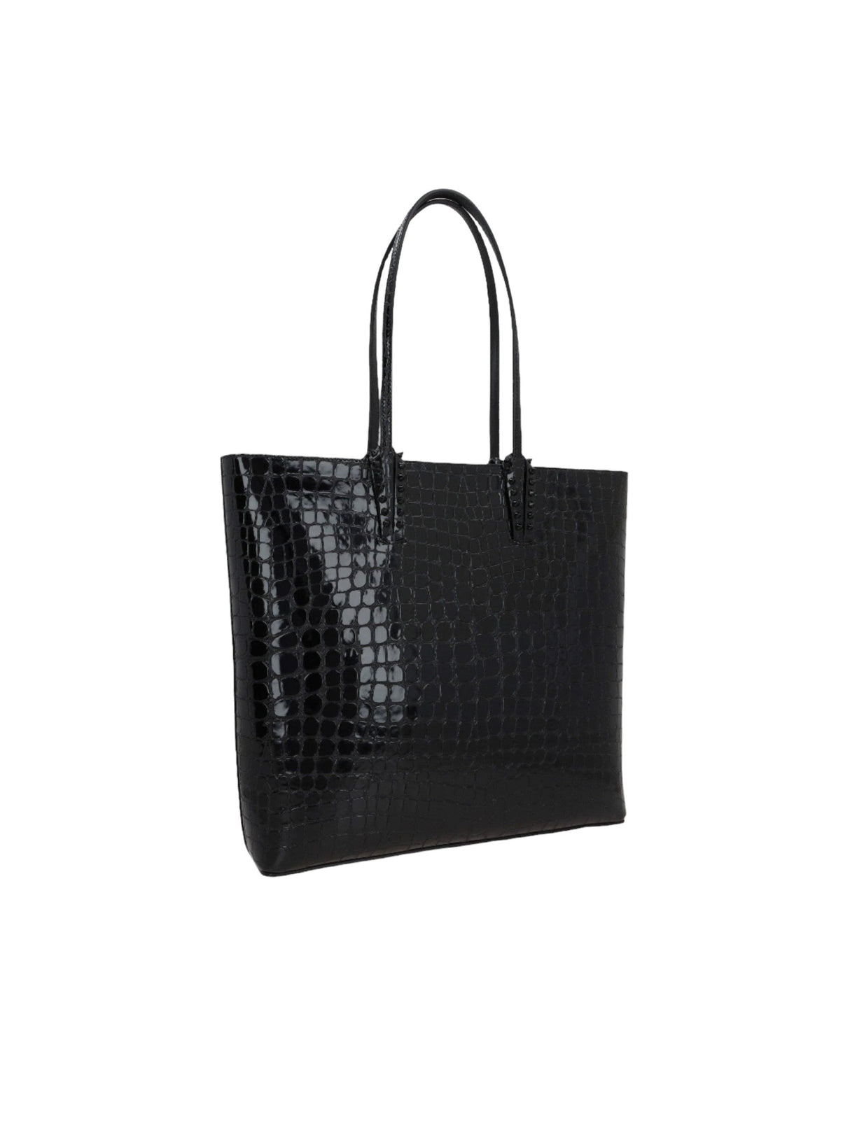 Cabata Croc-Embossed Leather Tote Bag-CHRISTIAN LOUBOUTIN-JOHN JULIA