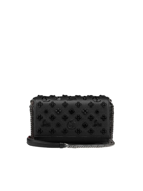 Paloma Grainy Leather Chain Clutch-CHRISTIAN LOUBOUTIN-JOHN JULIA