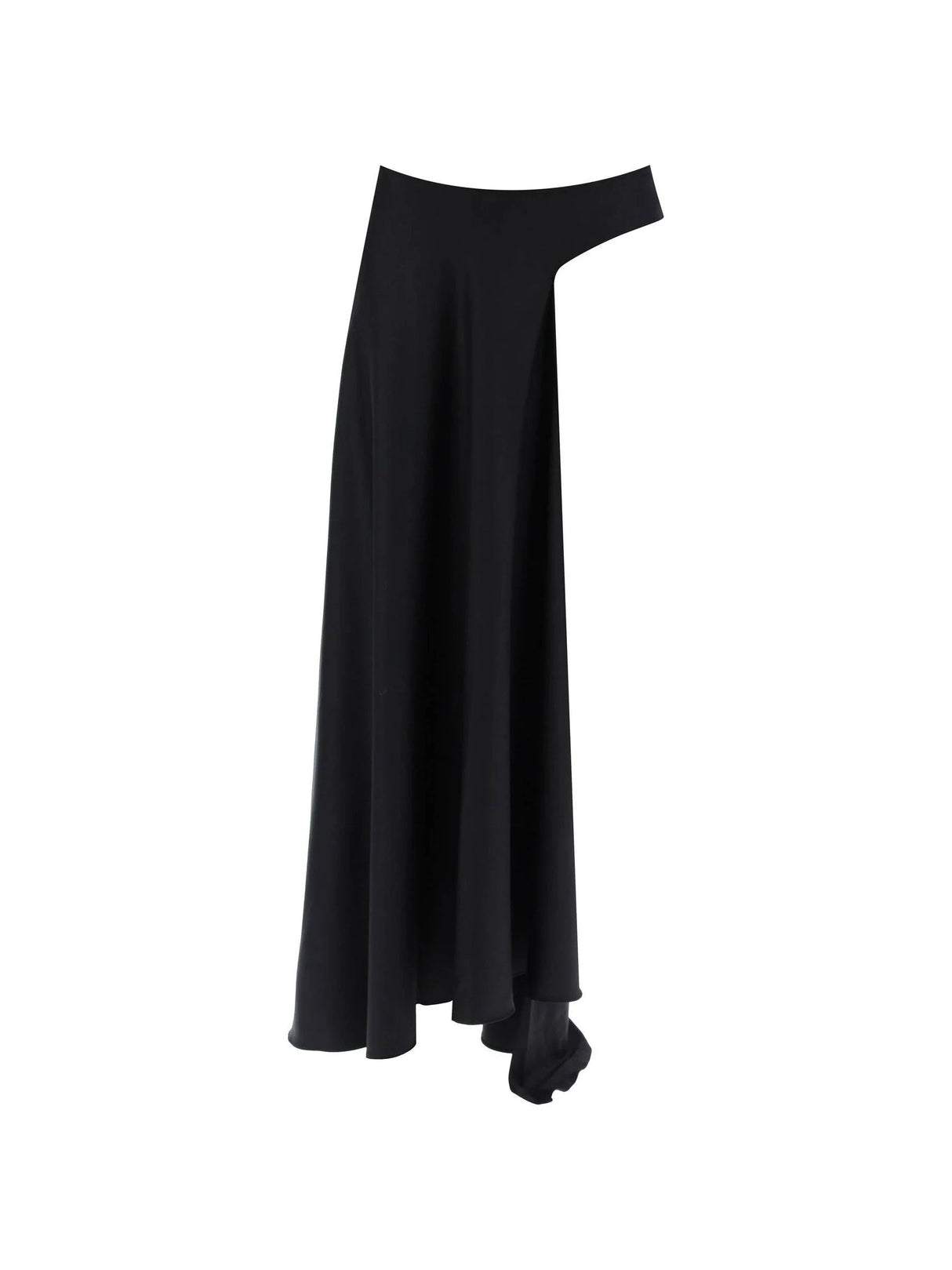 Asymmetric Wool Talus Skirt