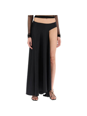 Asymmetric Wool Talus Skirt