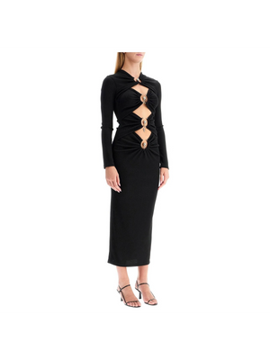 CHRISTOPHER ESBER-Cut Out Dress With Metallic Rings -JOHN JULIA.