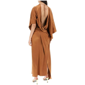 Ginger Cusco Silk Draped Midi Dress CHRISTOPHER ESBER JOHN JULIA.