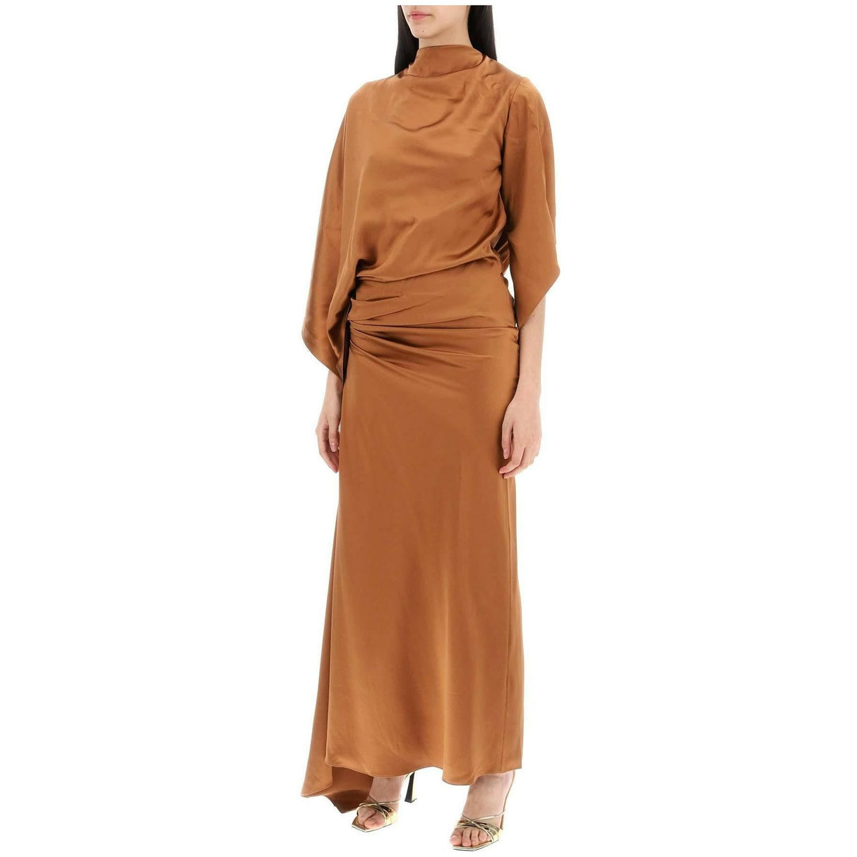 Ginger Cusco Silk Draped Midi Dress CHRISTOPHER ESBER JOHN JULIA.