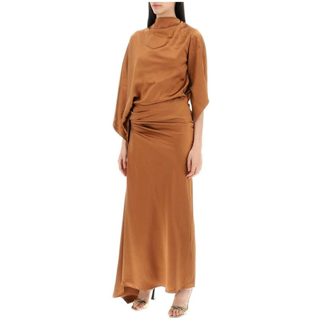 Ginger Cusco Silk Draped Midi Dress CHRISTOPHER ESBER JOHN JULIA.