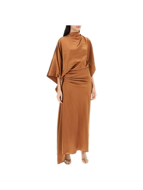 Ginger Cusco Silk Draped Midi Dress CHRISTOPHER ESBER JOHN JULIA.