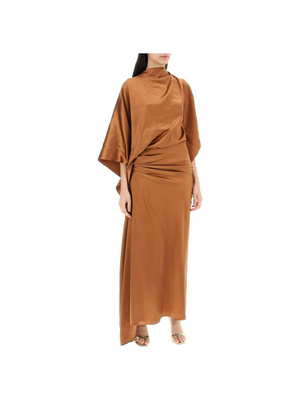 Ginger Cusco Silk Draped Midi Dress CHRISTOPHER ESBER JOHN JULIA.