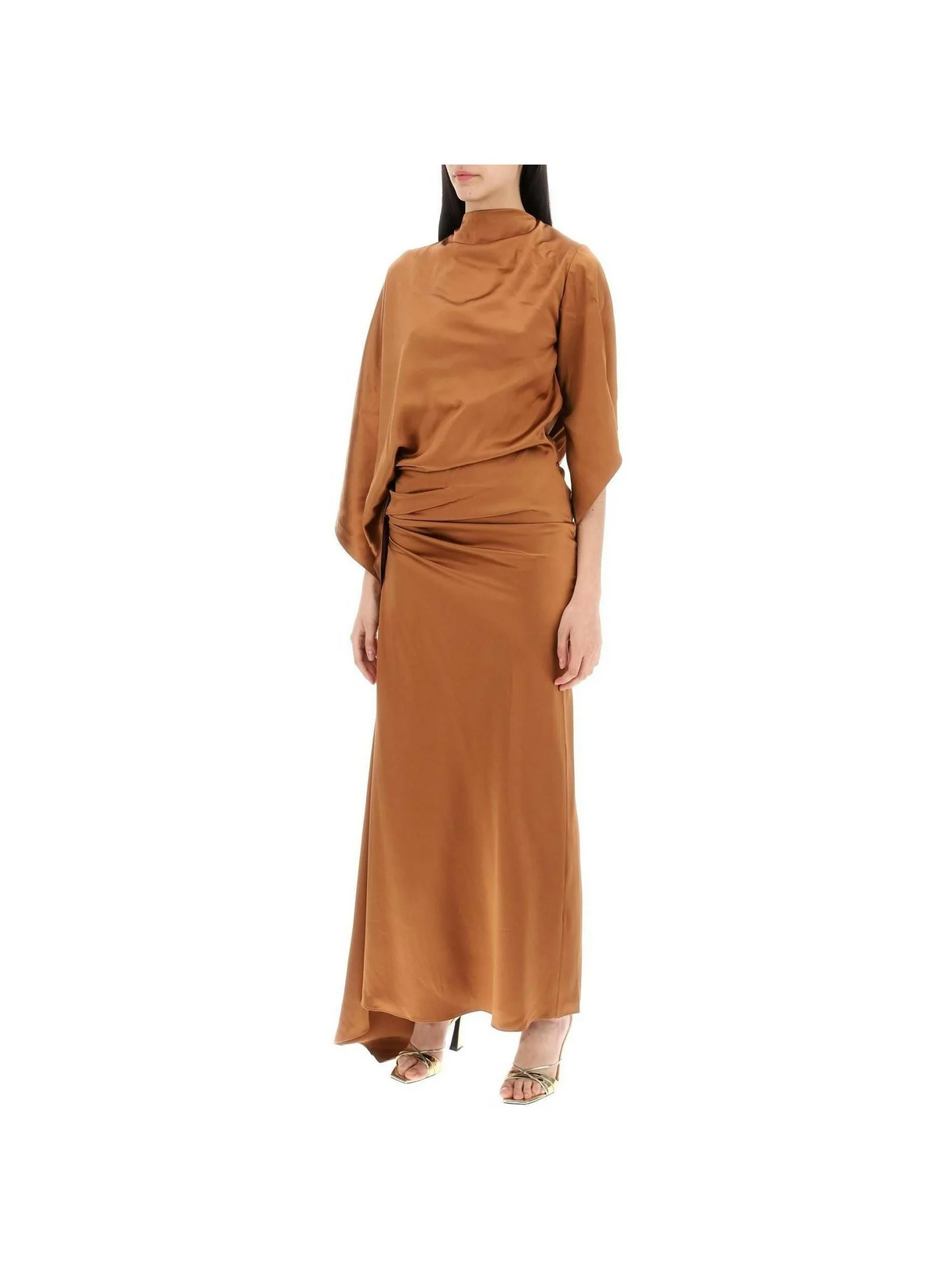 Ginger Cusco Silk Draped Midi Dress CHRISTOPHER ESBER JOHN JULIA.