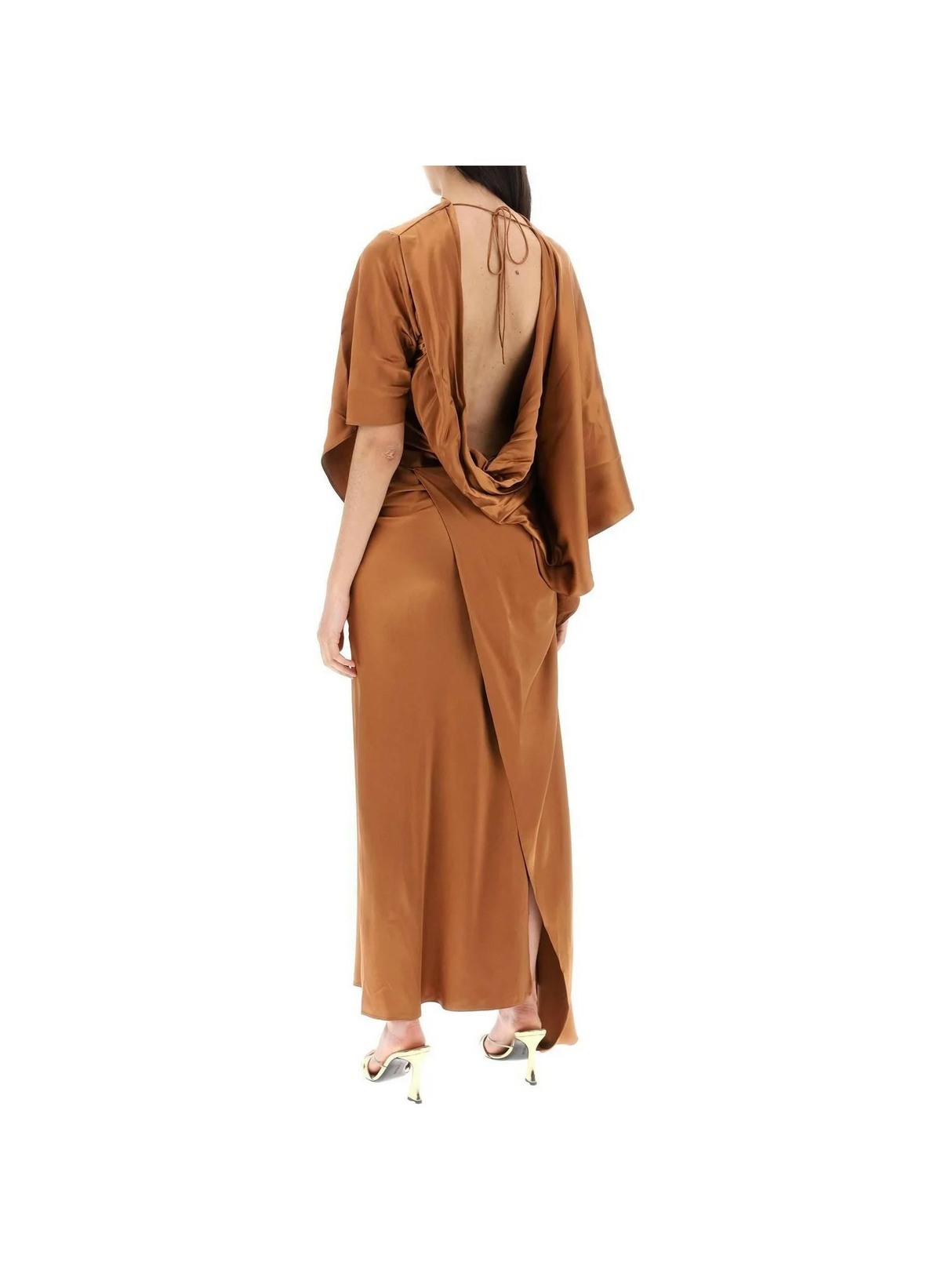 Ginger Cusco Silk Draped Midi Dress CHRISTOPHER ESBER JOHN JULIA.