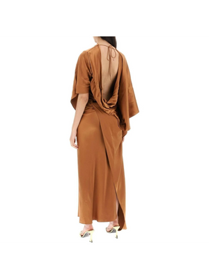 Ginger Cusco Silk Draped Midi Dress CHRISTOPHER ESBER JOHN JULIA.