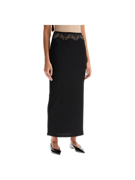 Lace Trim Knitted Skirt-Christopher Esber-JOHN JULIA