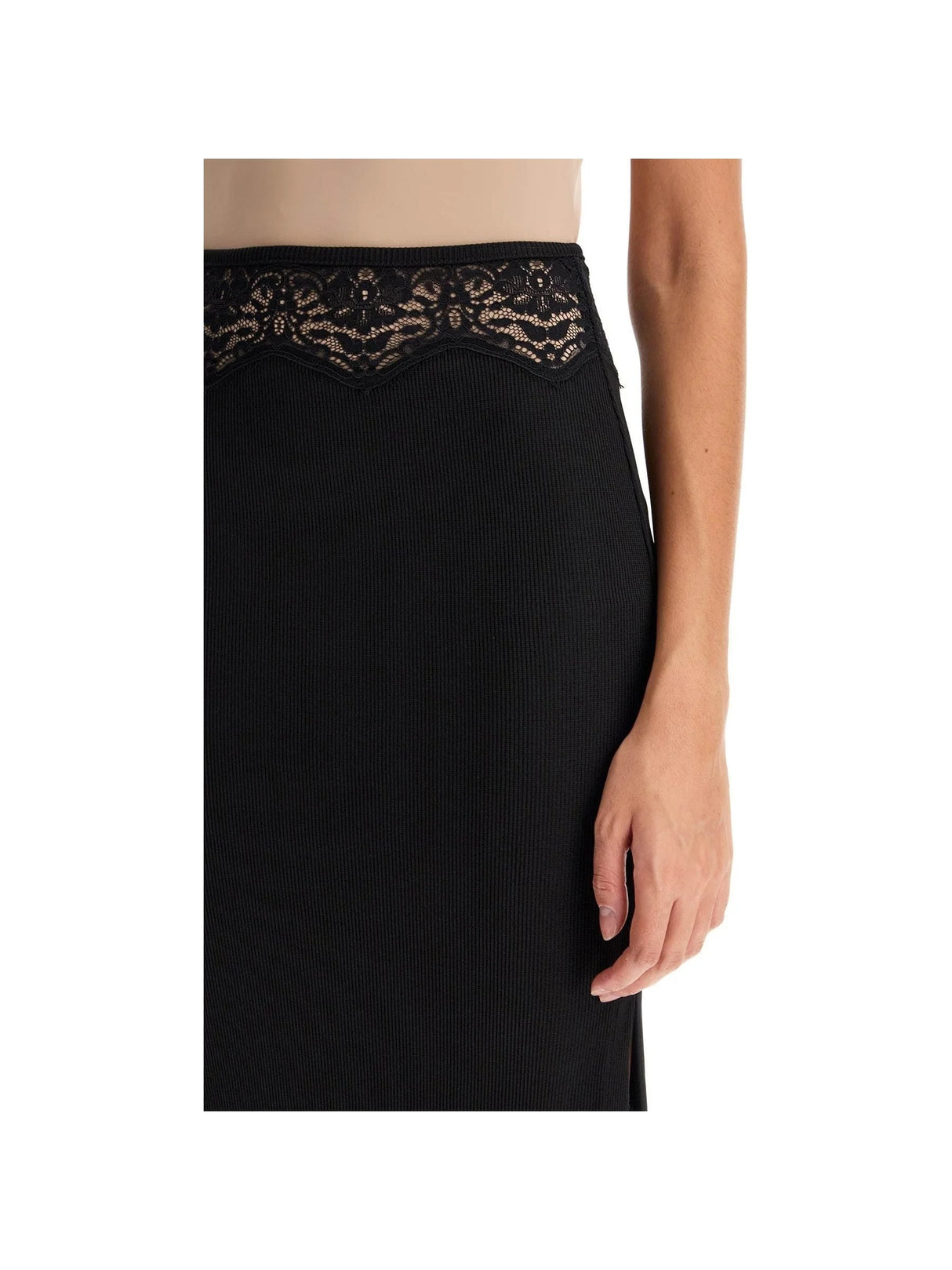 Lace Trim Knitted Skirt-Christopher Esber-JOHN JULIA