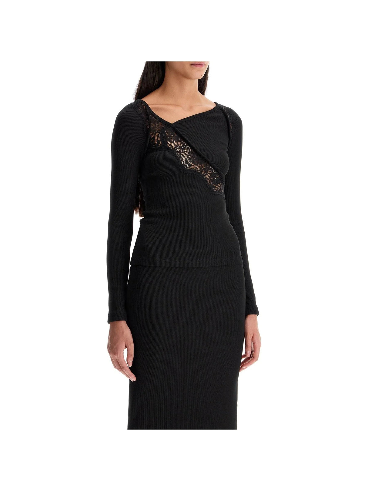 Lace Long-Sleeved Top-Christopher Esber-JOHN JULIA