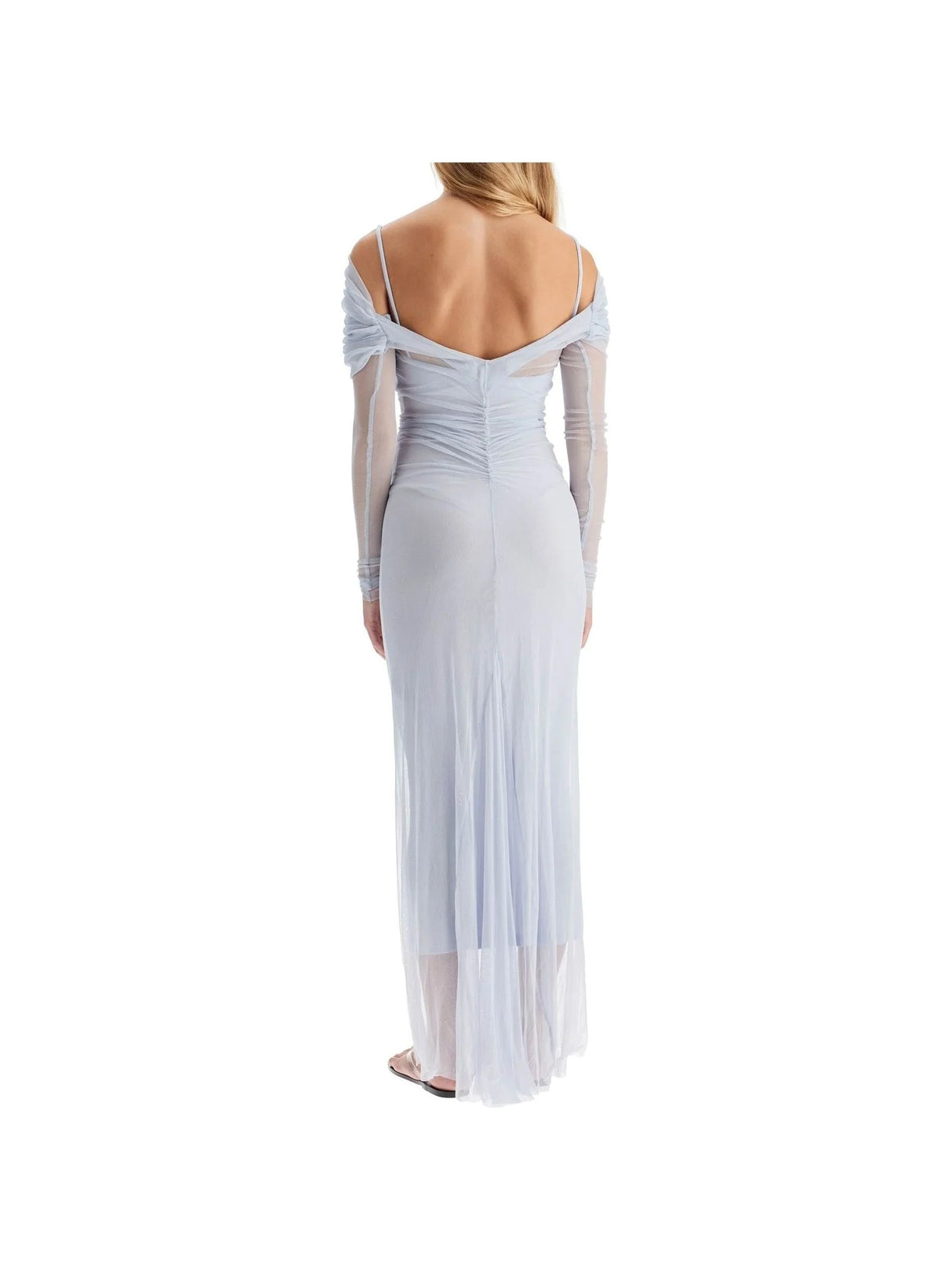 Maxi Off Shoulder Silk Tulle Dress CHRISTOPHER ESBER