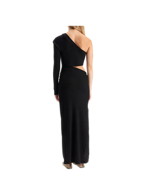 Ribbed Technical Jersey One-Shoulder Dress Cut-Out Details - Women > Clothing > Dresses > Maxi