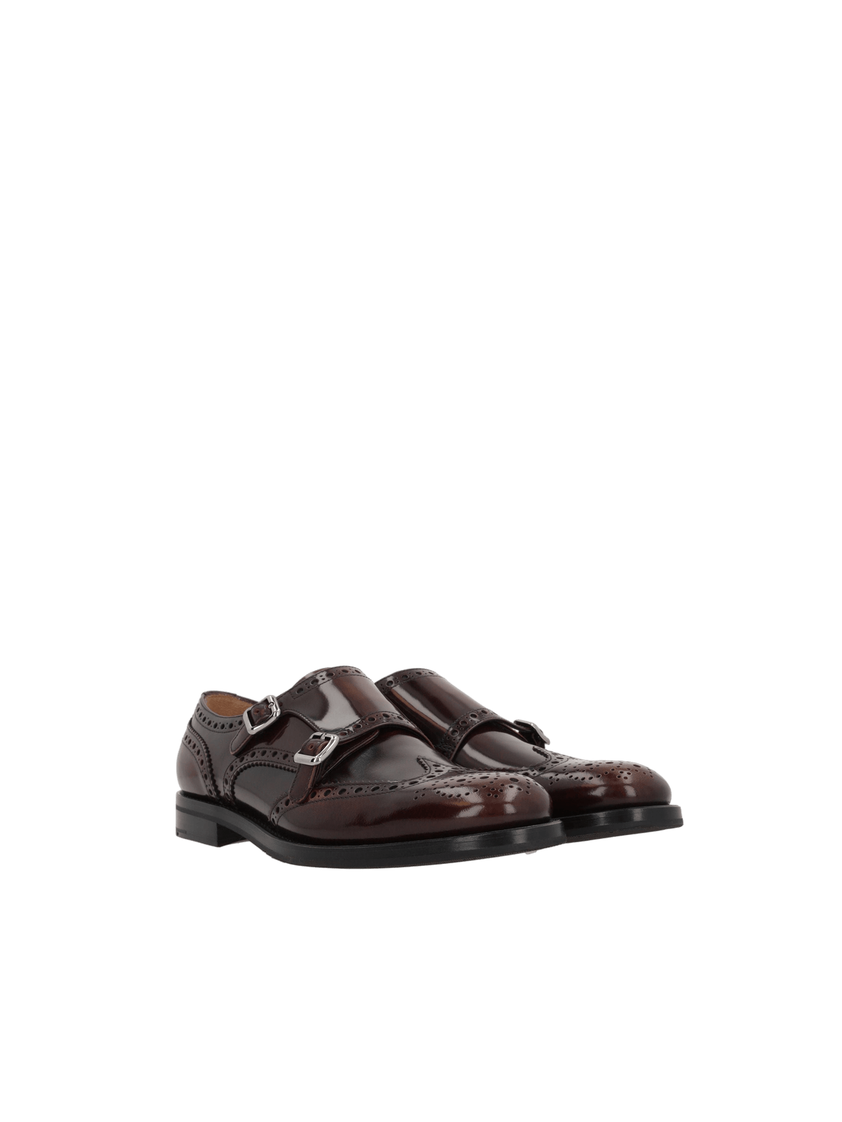 Lana R Shiny Leather Monk Strap Shoes-CHURCH'S-JOHN JULIA