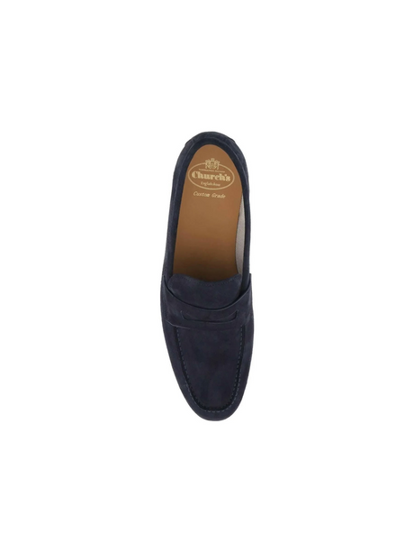 Navy Maltby Soft Suede Loafers CHURCH'S JOHN JULIA.