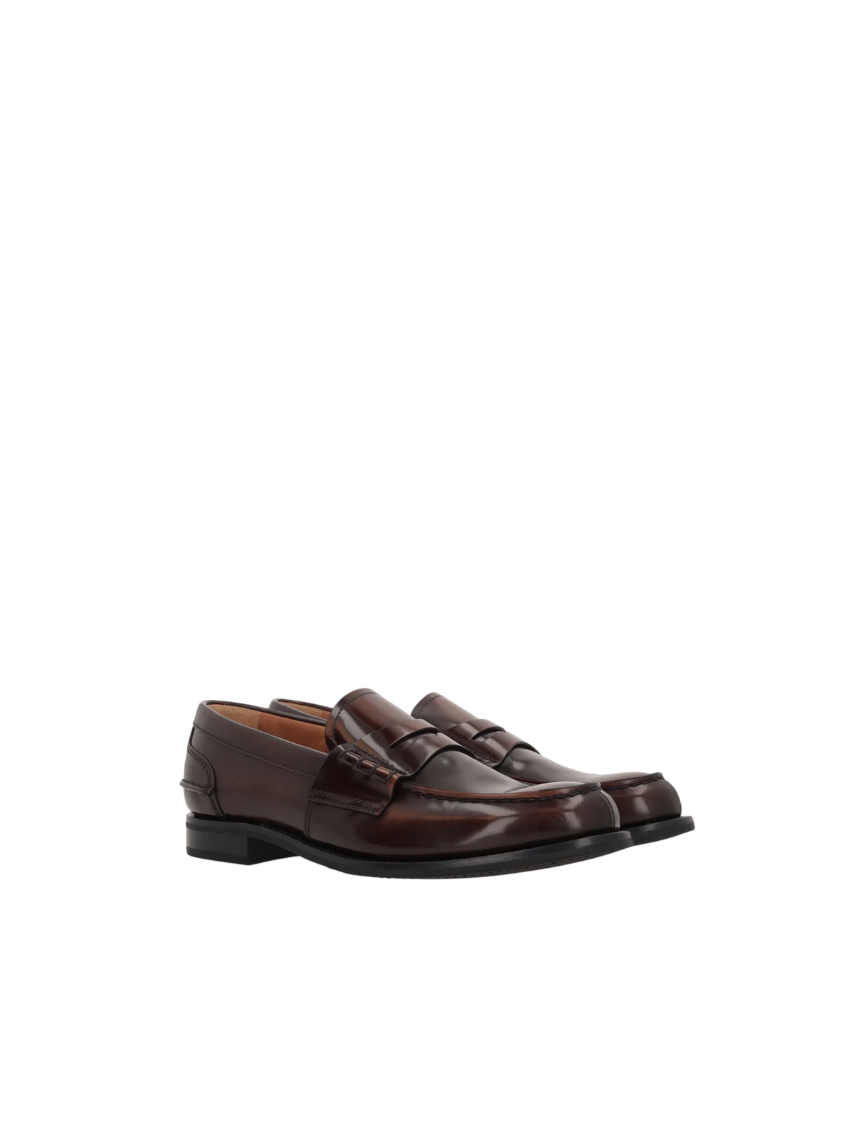 Pembrey Loafers in Polished Fumé Leather-CHURCH'S-JOHN JULIA