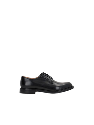 Shannon Brushed Leather Derby Shoes-CHURCH'S-JOHN JULIA