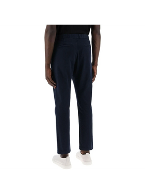 Dark Night Organic Cotton Tapered Chino Pants With Drawstring CLOSED JOHN JULIA.