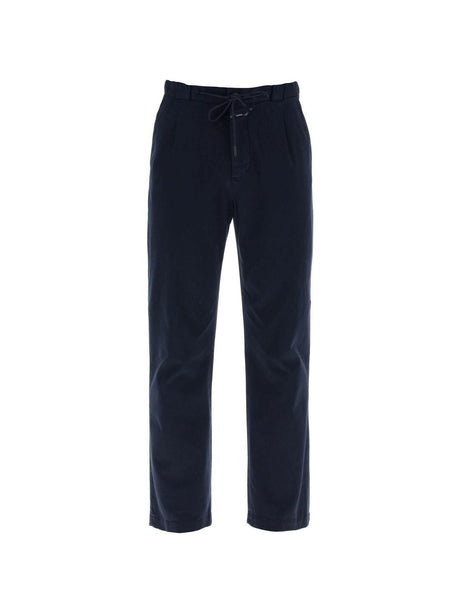 Dark Night Organic Cotton Tapered Chino Pants With Drawstring CLOSED JOHN JULIA.