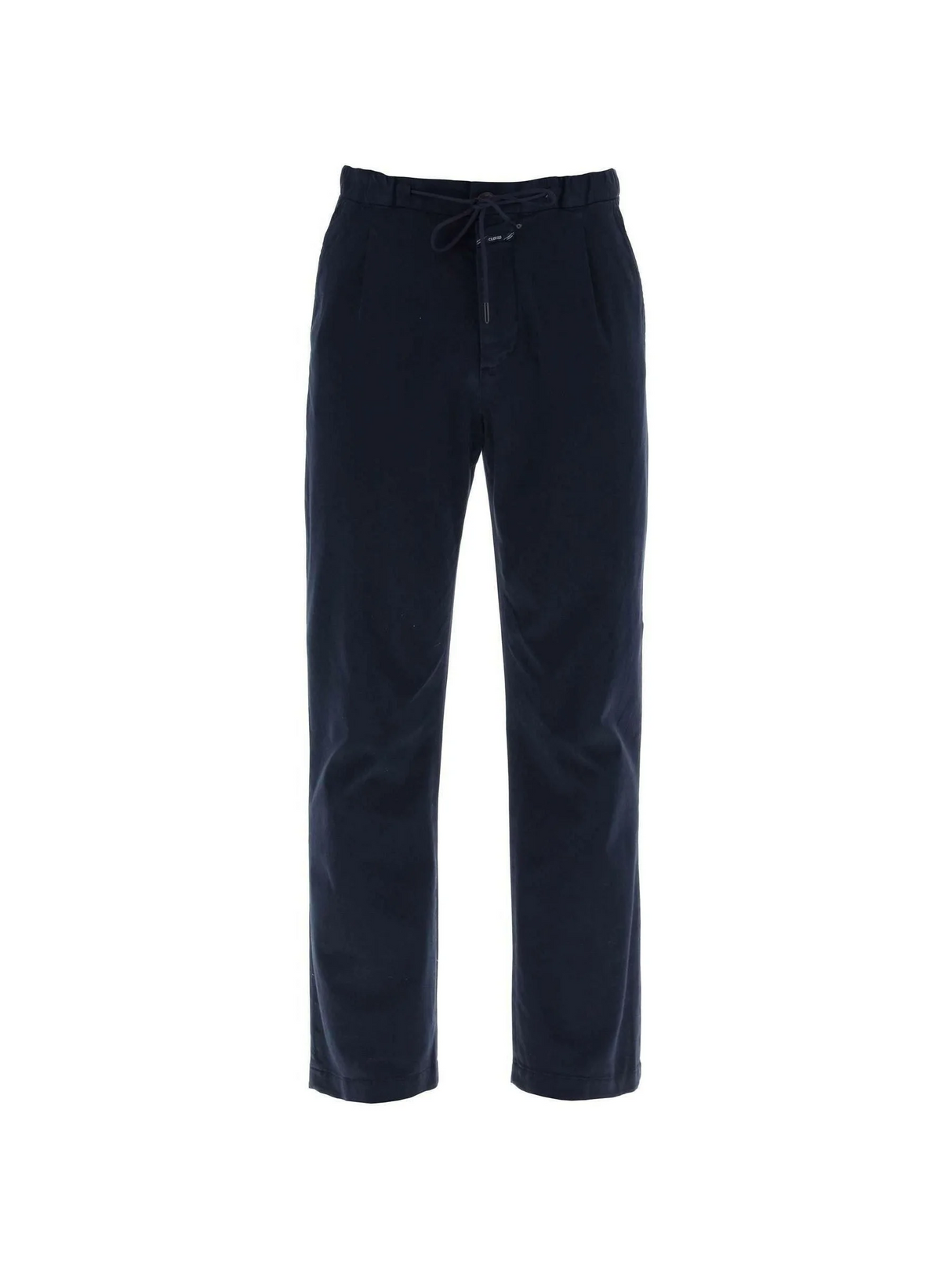 Dark Night Organic Cotton Tapered Chino Pants With Drawstring CLOSED JOHN JULIA.