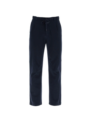 Dark Night Organic Cotton Tapered Chino Pants With Drawstring CLOSED JOHN JULIA.