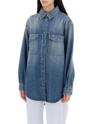 Denim Overshirt Made Of Recycled Cotton Blend