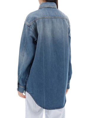 Denim Overshirt Made Of Recycled Cotton Blend