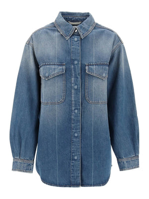 Denim Overshirt Made Of Recycled Cotton Blend