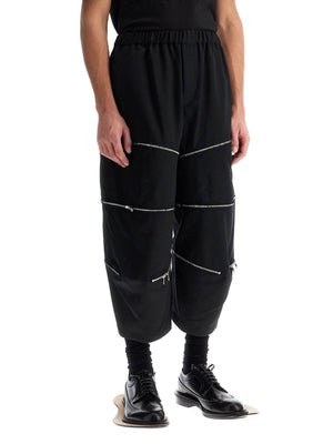 Cropped Pants With Zip Openings