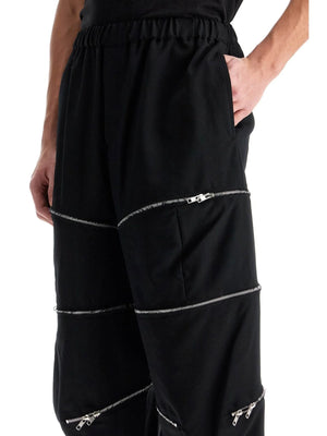 Cropped Pants With Zip Openings