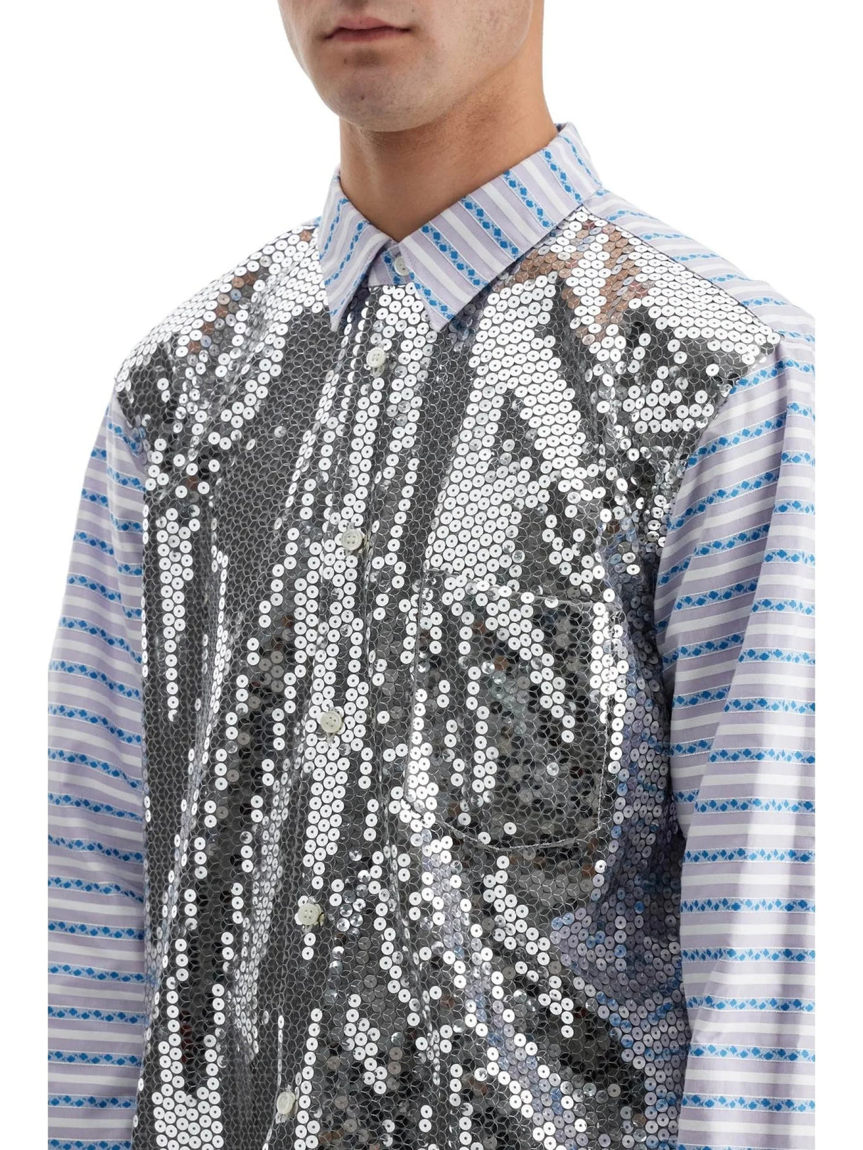 Jacquard Sequin Shirt-Comme des Garçons Homme Plus-JOHN JULIA