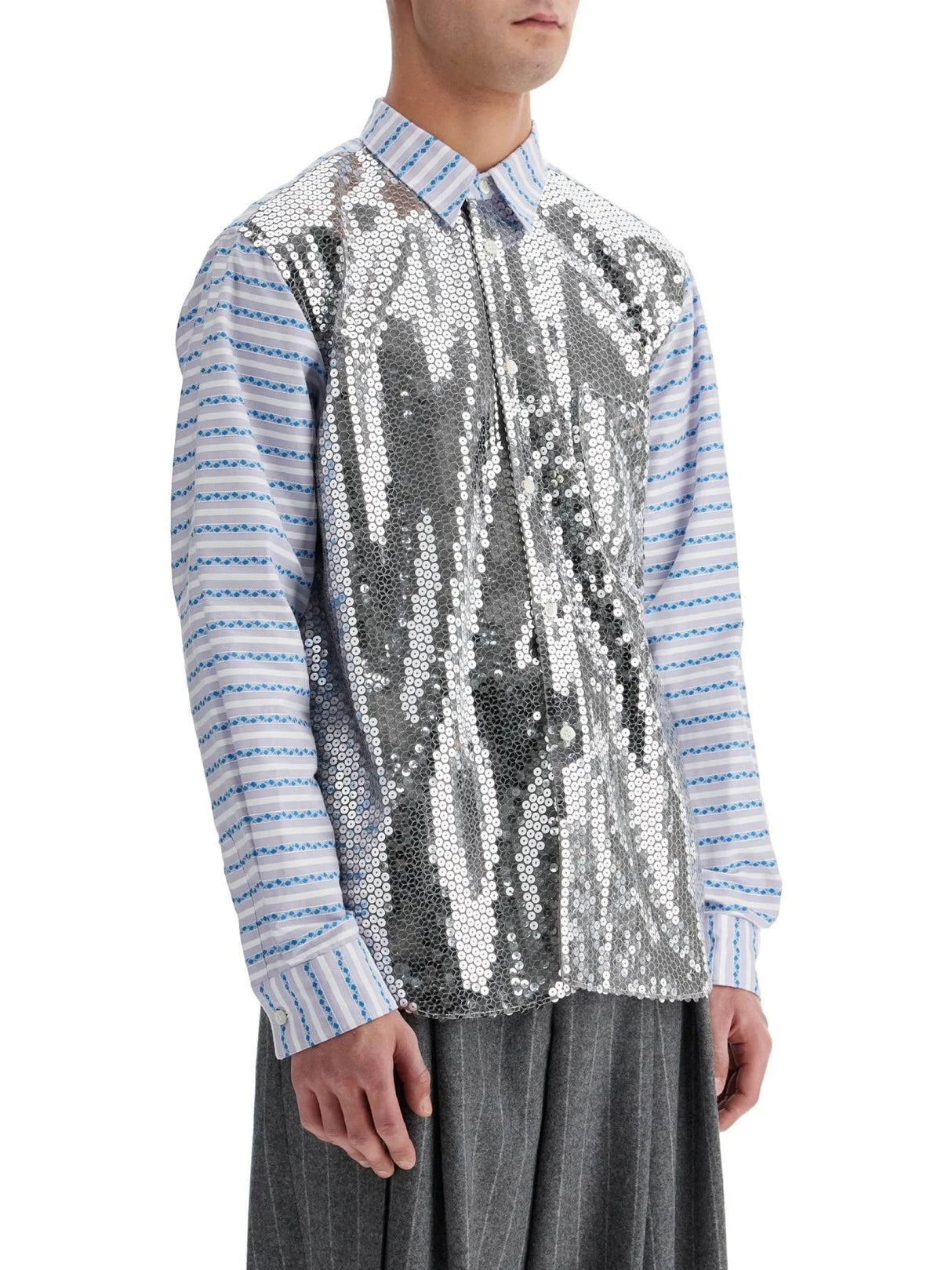 Jacquard Sequin Shirt-Comme des Garçons Homme Plus-JOHN JULIA