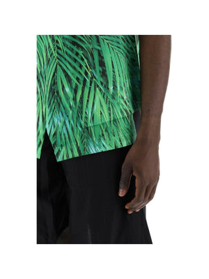 COMME DES GARÇONS HOMME PLUS-Leaf Print Jersey T-Shirt-JOHN JULIA