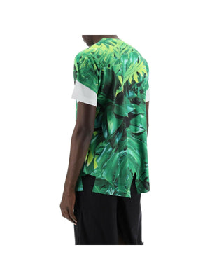 COMME DES GARÇONS HOMME PLUS-Leaf Print Jersey T-Shirt-JOHN JULIA