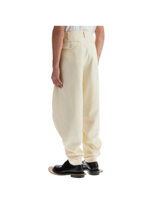 Stretch Wool Barrel Pants For Men/w