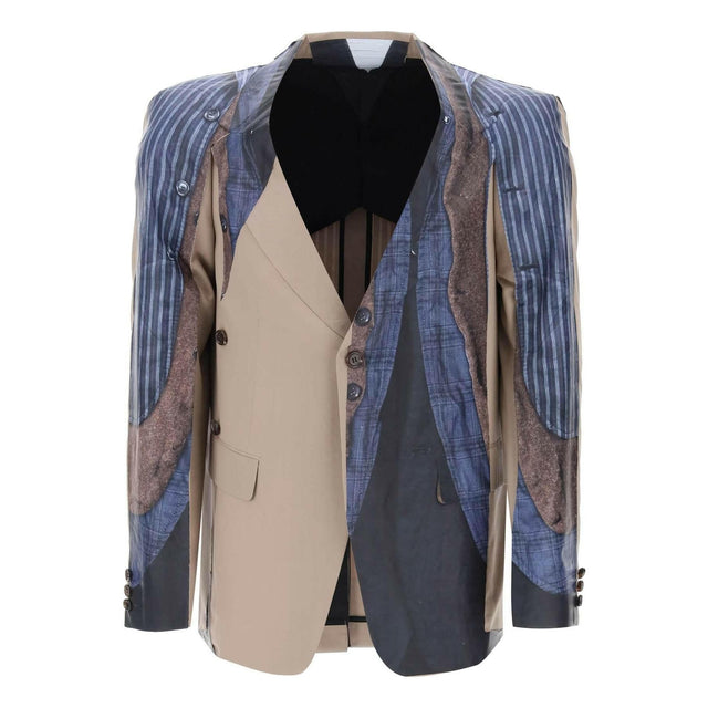 Trompe L'oeil Print Wool Blazer COMME DES GARCONS HOMME PLUS JOHN JULIA.