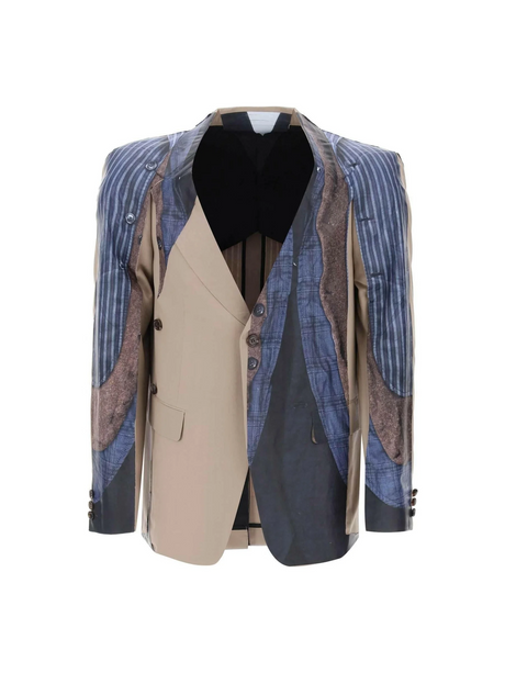 Trompe L'oeil Print Wool Blazer COMME DES GARCONS HOMME PLUS JOHN JULIA.