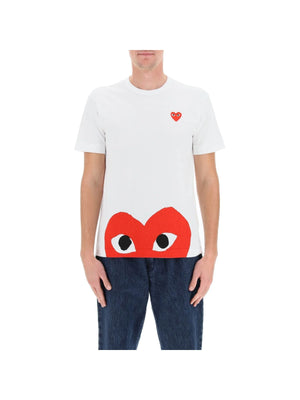 COMME DES GARÇONS PLAY-Heart Print T-shirt-JOHN JULIA