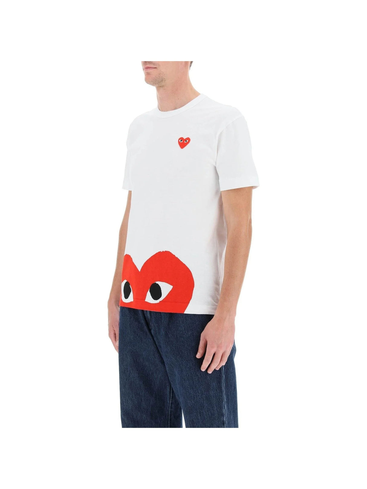 COMME DES GARÇONS PLAY-Heart Print T-shirt-JOHN JULIA