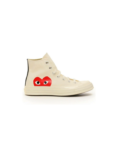 x Converse White 70 Chuck Hi-Top Sneakers COMME DES GARCONS PLAY JOHN JULIA.