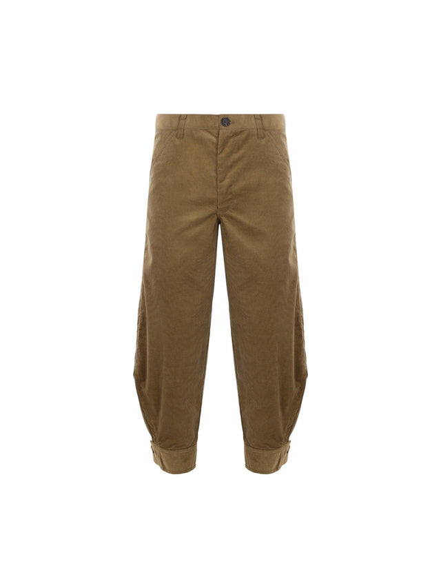 Corduroy Cropped Trousers-COMME DES GARÇONS SHIRT-JOHN JULIA