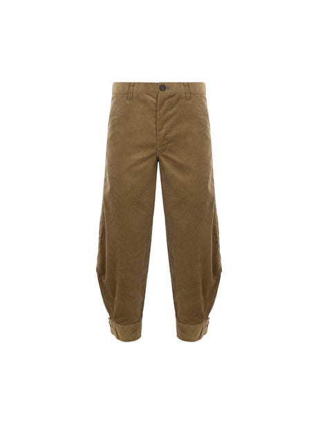 Corduroy Cropped Trousers-COMME DES GARÇONS SHIRT-JOHN JULIA