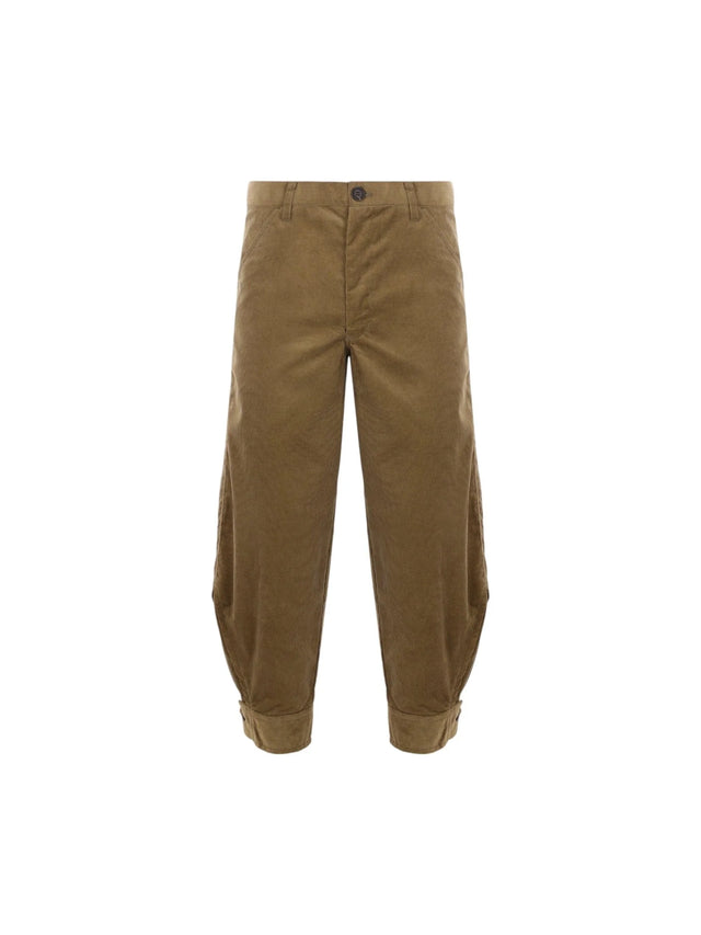 Corduroy Cropped Trousers-COMME DES GARÇONS SHIRT-JOHN JULIA