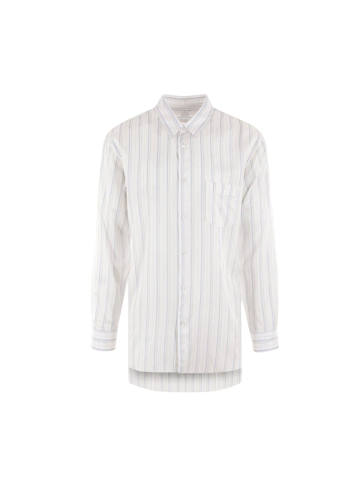 Striped Cupro Shirt-COMME DES GARÇONS SHIRT FOREVER-JOHN JULIA